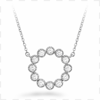 Liliana Milgrain Diamond Circle Necklace - Necklace Clipart