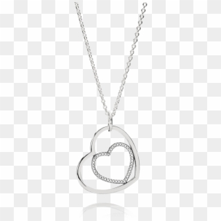 Heart Locket Png Clipart - Pandora Two Heart Necklace Transparent Png