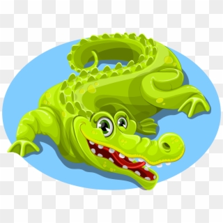 Big Image - Crocodile In Water Cartoon Png Clipart