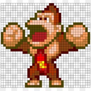 Donkey Kong Perler Bead Pattern / Bead Sprite - Pixel Art Donkey Kong Clipart