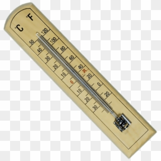 Wooden Thermometer - Transparent Thermometer Png Clipart