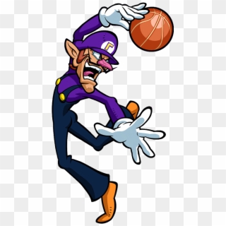 3 On 3 Basketball Clipart - Mario Hoops 3 On 3 Waluigi - Png Download