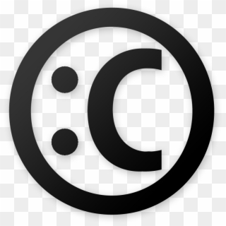 Copyright Symbol Frowny Face - Circle Clipart