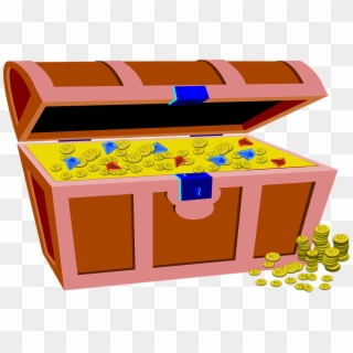 Treasure, Box, Gold, Coins, Pirate, Jewels, Fortune - Treasure Chest Clip Art - Png Download