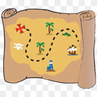792 X 671 15 - Pirate Treasure Map Png Clipart