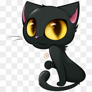 Cute Black Cat Png - Cute Cartoon Black Cat Clipart