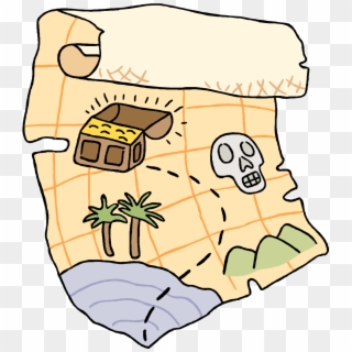 Pirate - Treasure Map Cartoon Png Clipart
