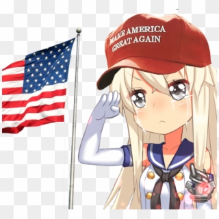 Anime For Trump On Twitter - United States Anime Girl Clipart