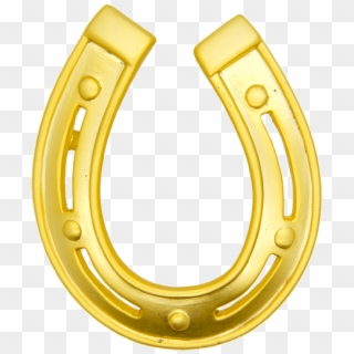 Big Horseshoe Pin , Gold - Circle Clipart