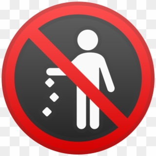 No Littering Icon - No Littering Sign Png Clipart