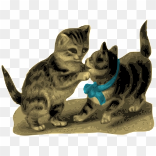 This Free Icons Png Design Of Kittens, One With Blue Clipart