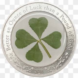 Four Leaf Clover Ounce Of Luck 2018 1 Oz Silver Coin Clipart