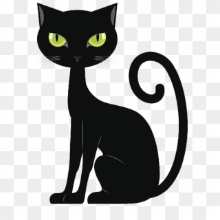 Кошка Черная На Белом Фоне Clipart