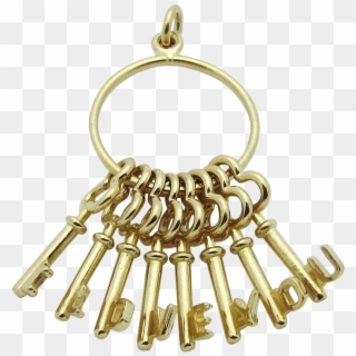 Skeleton Key Png - Love You Keys Charm Clipart