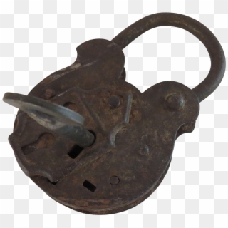 Iron Padlock With Key Clipart
