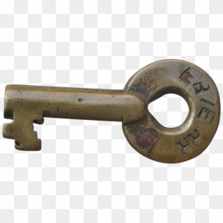 Antique Erie Railroad Brass Switch Key Older Adlake - Antique Clipart