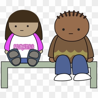 This Free Icons Png Design Of Sitting On A Bench - Sitting On A Bench Clipart Transparent Png