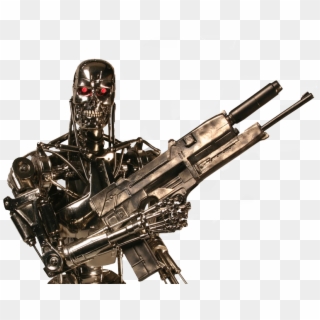 Svg Royalty Free Stock Terminator With Gun - Terminator Robot With Gun Clipart