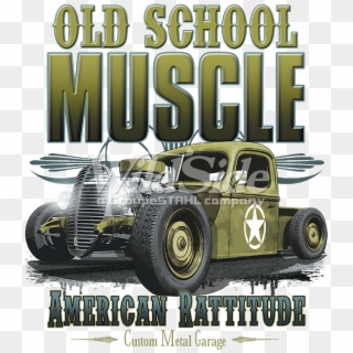 Old School Muscle American Rattitude - Vintage Car Clipart