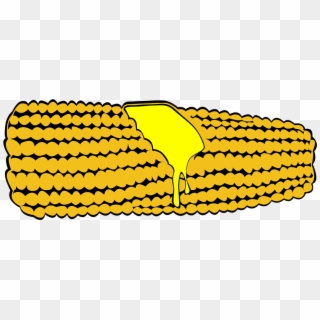 Corn Yellow Roasted Cob Butter Delicious Sweet - Corn On The Cob Clipart Black And White - Png Download