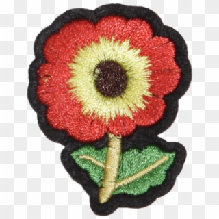 Little Red Sun Flower Customized Iron On Patch - Anemone Clipart