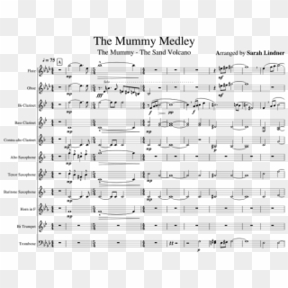 The Mummy Medley For Concert Band - Sheet Music Clipart