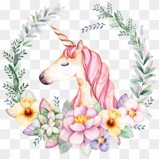 Colife Unicorn Patch Flower Patches For Clothes T-shirt - Unicorn Flower Png Clipart