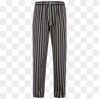 Blue Stripe Trousers With Drawstring - Pajamas Clipart