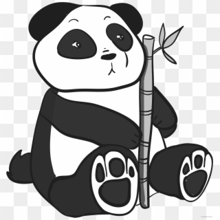 Giant Panda Clipart - Clipart Panda And Bamboo - Png Download