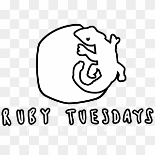 Ruby Tuesdays Logo Black And White - Line Art Clipart
