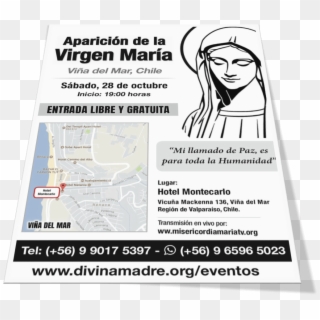Aparición Extraordinaria De La Virgen María - Line Art Clipart