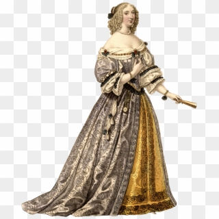 Fue El Período Que Representó A La Monarquía La Cultura - Baroque Fashion Women Clipart