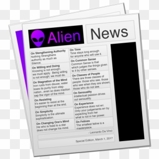 Alien News Pro 17 - Paper Clipart