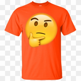 Skeptical Thinking Eyebrow Raised Emoji Tee Shirt - T-shirt Clipart