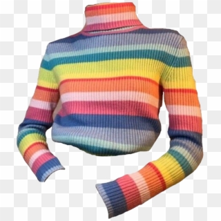 #rainbow #sweater #clothes #shirt #pink #blue #green - Niche Clothes Png Clipart