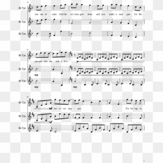 Still Alive Sheet Music Composed By Jonathon Coulton - Stranger Things Trumpet Sheet Music Clipart