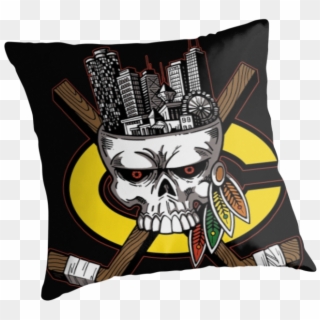 Chicago Skyline" Throw Pillows Grimacegraphics - Cushion Clipart