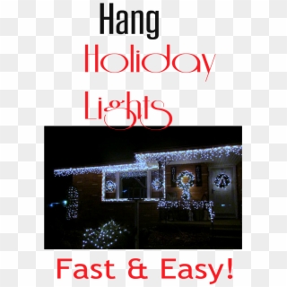 Super Clever Way To Make Hanging Holiday Lights A Piece - Poster Clipart