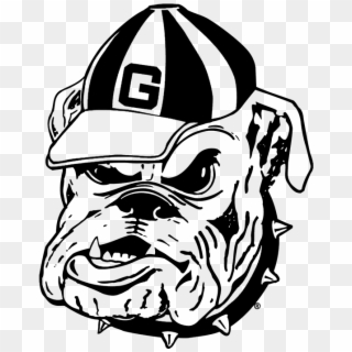Drawing Bulldogs Uga - Black Georgia Bulldogs Logo Clipart