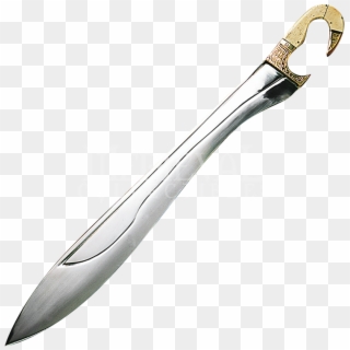 Kopis Espada Con El Hueso Y Latón Mango - Larp Sword Clipart