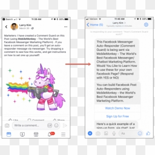 Facebook Post Comment Guard - Auto Response For Facebook Messenger Clipart