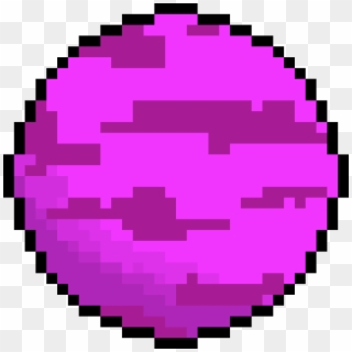 Pink Cute Planet - Pixel Art Planet Png Clipart