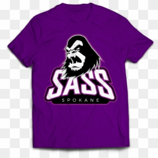 Purple Shirt With Sass Logo - Graphic Design Clipart