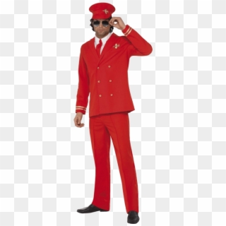 Adult High Flyer Red Pilot Costume - Air Hostess Dress Up Nz Clipart