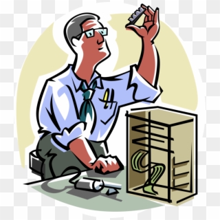 More In Same Style Group - Person Building A Computer Clipart