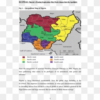 Doc - Nigeria Geopolitical Zones Map Clipart