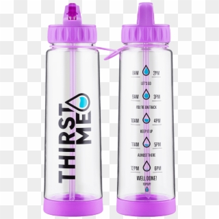 Violet Thirstme Water Tracker Bottle - Water Bottle Clipart