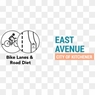 The City Of Kitchener Implemented A Bike Lane And Road - Line Art Clipart