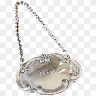 Vintage Tiffany & Co Sterling Liquor Decanter Tag - Chain Clipart