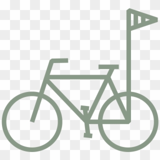 Enjoy The Bike Lane In The Green Around The Lake, And - Bike Symbol Clipart